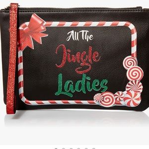 BETSY JOHNSON Holiday black jingle pouch
